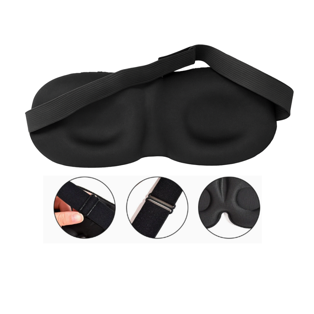 3D Memory Foam Sleep Mask – Adjustable, Light Blocking Eye Mask for Deep Sleep & Travel
